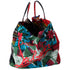 Christian Louboutin Africaba Tote Bag Black Red Multi Jacquard Cotton Leather